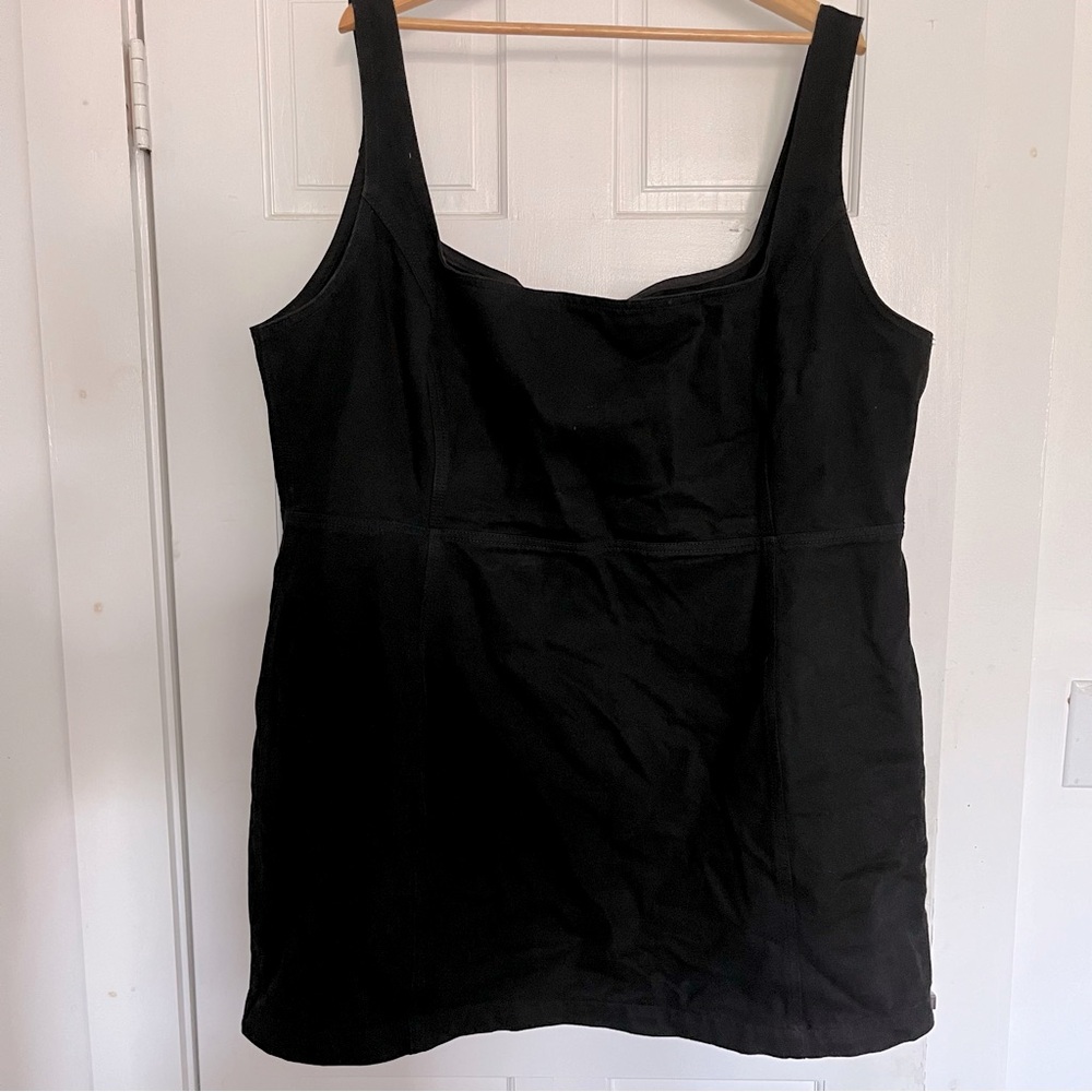 ASOS black denim mini dress size 24